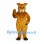 Wild Boar Mascot Costume in Golden Brown with White Tusks