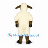 Sheep Mascot Costume in Cream with Brown Face and Legs
