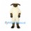 Sheep Mascot Costume in Cream with Brown Face and Legs