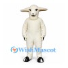 Sheep Mascot Costume in White with Sideways Ears
