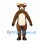 Goat Mascot Costume in Brown with Cream Belly and Short Horns