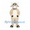 Cow Mascot Costume in Tan with Cream Belly and White Horns