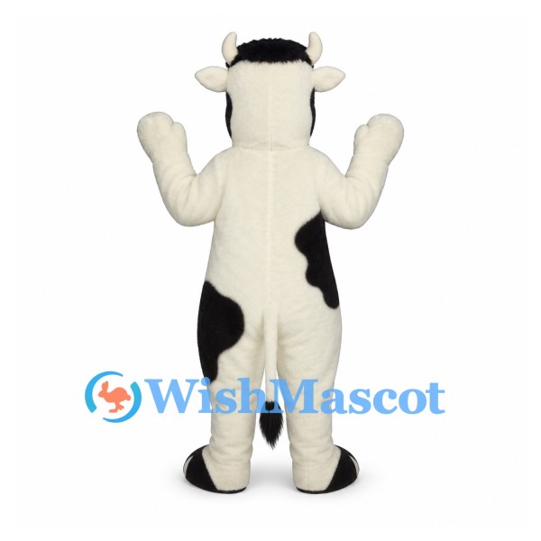 Cow Mascot Costume in Cream with Black Patches and Muzzle