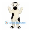 Cow Mascot Costume in Cream with Black Patches and Muzzle