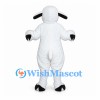 Sheep Mascot Costume in White with Black Face and Hooves