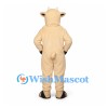 Goat Mascot Costume in Cream with Small Horns and Beard