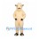 Goat Mascot Costume in Cream with Small Horns and Beard
