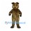 Wild Boar Mascot Costume in Brown with Pink Snout and White Tusks