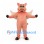 Flying Pig Mascot Costume in Pink with White Wings