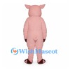 Pig Mascot Costume in Pink with Large Dark Eyes
