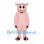 Pig Mascot Costume in Pink with Large Dark Eyes