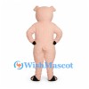 Pig Mascot Costume in Pale Pink with Black Hooves