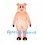 Pig Mascot Costume in Peach with Rounded Ears and Muzzle