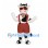 Cow Mascot Costume with Red Sunglasses and Suspender Shorts