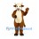 Cow Mascot Costume in Brown with Cream Belly and Horns