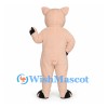 Pig Mascot Costume in Pale Pink with Blue Eyes
