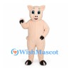 Pig Mascot Costume in Pale Pink with Blue Eyes
