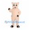 Pig Mascot Costume in Pale Pink with Blue Eyes