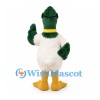 Duck Mascot Costume with Green Head and Black Sunglasses