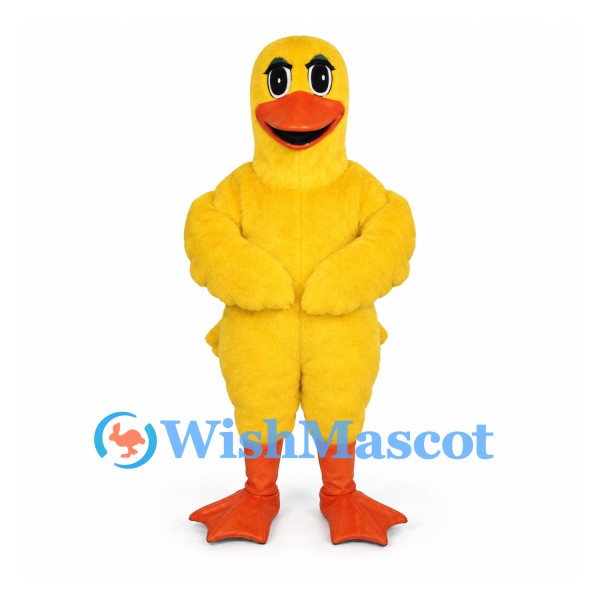 Duck Mascot Costume in Yellow with Orange Bill and Feet