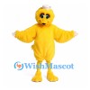 Chick Mascot Costume in Yellow with Small Shell Hat