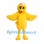 Chick Mascot Costume in Yellow with Small Shell Hat