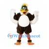 Duck Mascot Costume in Brown and White with Green Head