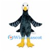 Eagle Mascot Costume in Dark Blue with White Head and Yellow Feet