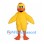 Duck Mascot Costume in Yellow with Rounded Head and Orange Feet