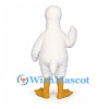 Eagle Mascot Costume in White with Yellow Beak and Feet