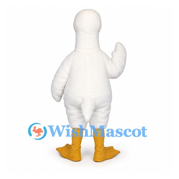Eagle Mascot Costume in White with Yellow Beak and Feet