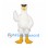 Eagle Mascot Costume in White with Yellow Beak and Feet