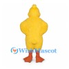 Duck Mascot Costume in Yellow with Rounded Belly and Head Tuft