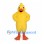 Duck Mascot Costume in Yellow with Rounded Belly and Head Tuft