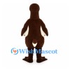 Penguin Mascot Costume in Brown with White Belly and Short Beak