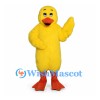 Duck Mascot Costume in Yellow with Orange Bill and Webbed Feet