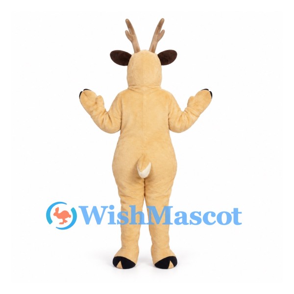 Antelope Mascot Costume in Tan with Small Branching Horns