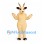 Antelope Mascot Costume in Tan with Small Branching Horns