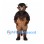 Buffalo Mascot Costume with Brown Body and Black Shaggy Mane