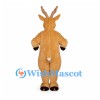 Deer Mascot Costume in Tan with White Belly and Antlers