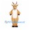 Deer Mascot Costume in Tan with White Belly and Antlers