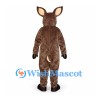 Deer Mascot Costume in Brown with Cream Belly and Large Ears