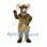 Ram Mascot Costume in Brown with Large Cream Horns and Beard