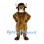Bull Mascot Costume in Brown with Cream Horns and White Muzzle