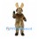 Moose Mascot Costume in Gray Brown with Wide Tan Antlers