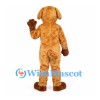 Dog Mascot Costume in Golden Brown with Floppy Ears