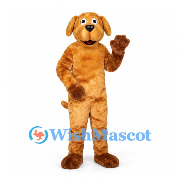 Dog Mascot Costume in Golden Brown with Floppy Ears