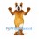 Boxer Dog Mascot Costume in Tan and White with Black Muzzle