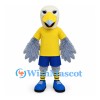 Eagle Mascot Costume with Yellow Shirt and Blue Shorts