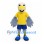 Eagle Mascot Costume with Yellow Shirt and Blue Shorts